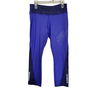 Nike Dri-Fit Leggings Capris Crop Pants Reflective Animal Print Size XS Running